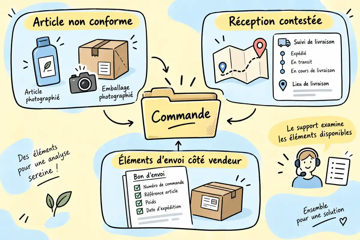 Pour un problème de commande, rassemblez les éléments disponibles selon le cas et vérifiez les indications du dossier avant d’agir.